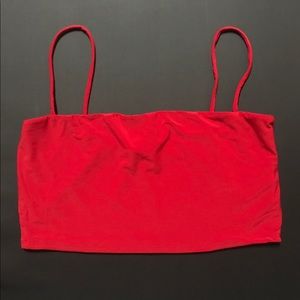 Red crop top